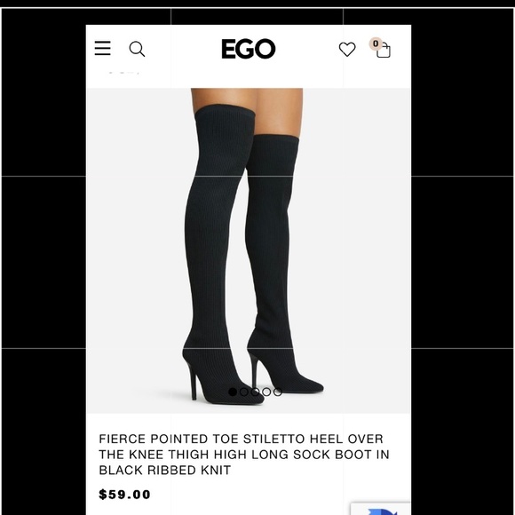 EGO Shoes - EGO Thigh High Satin Stiletto Boots